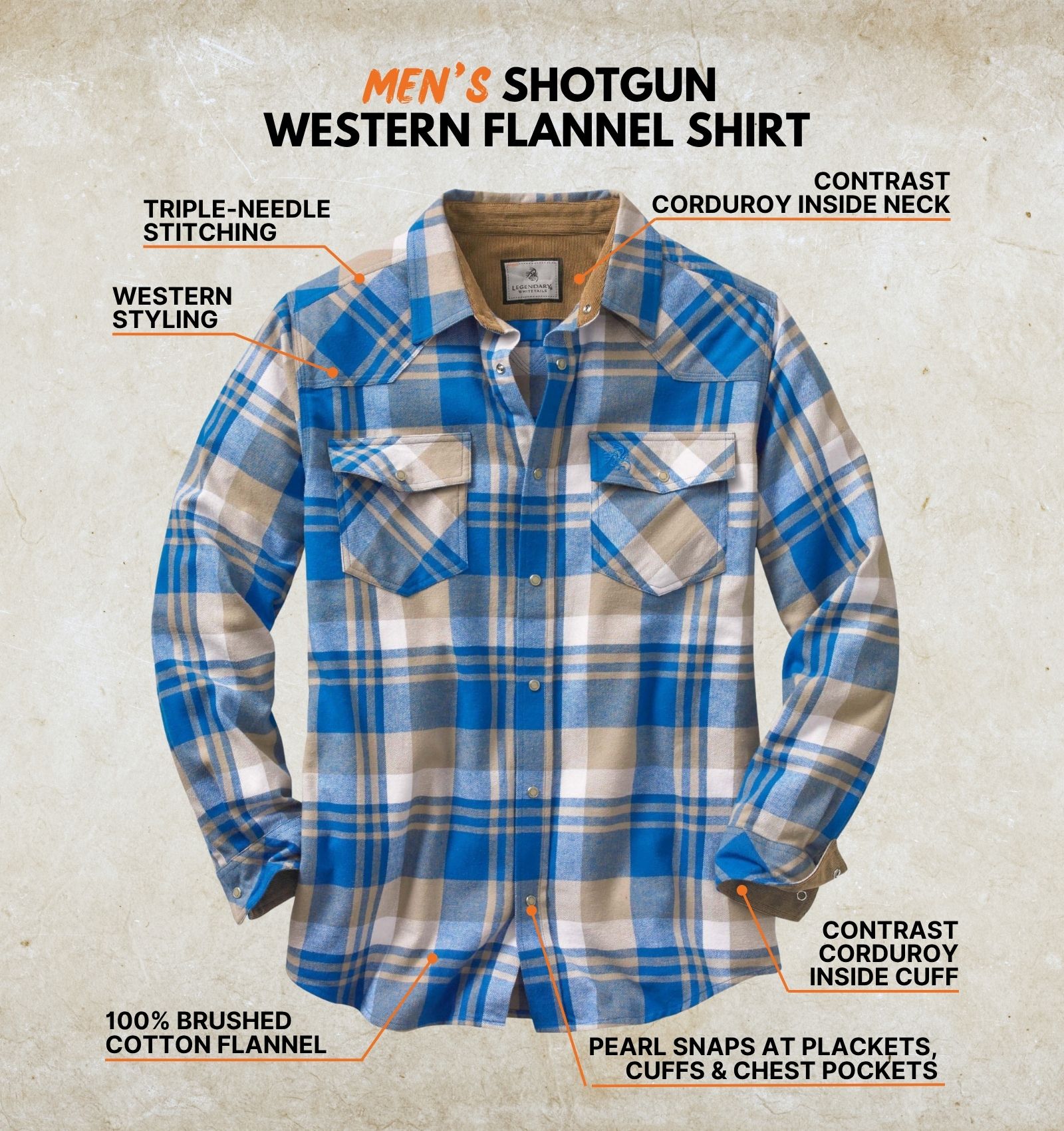 thumbnail video image 2 of Legendary Whitetails Men's Western Plaid Flannel Long Sleeve Shirt, 2 of 5