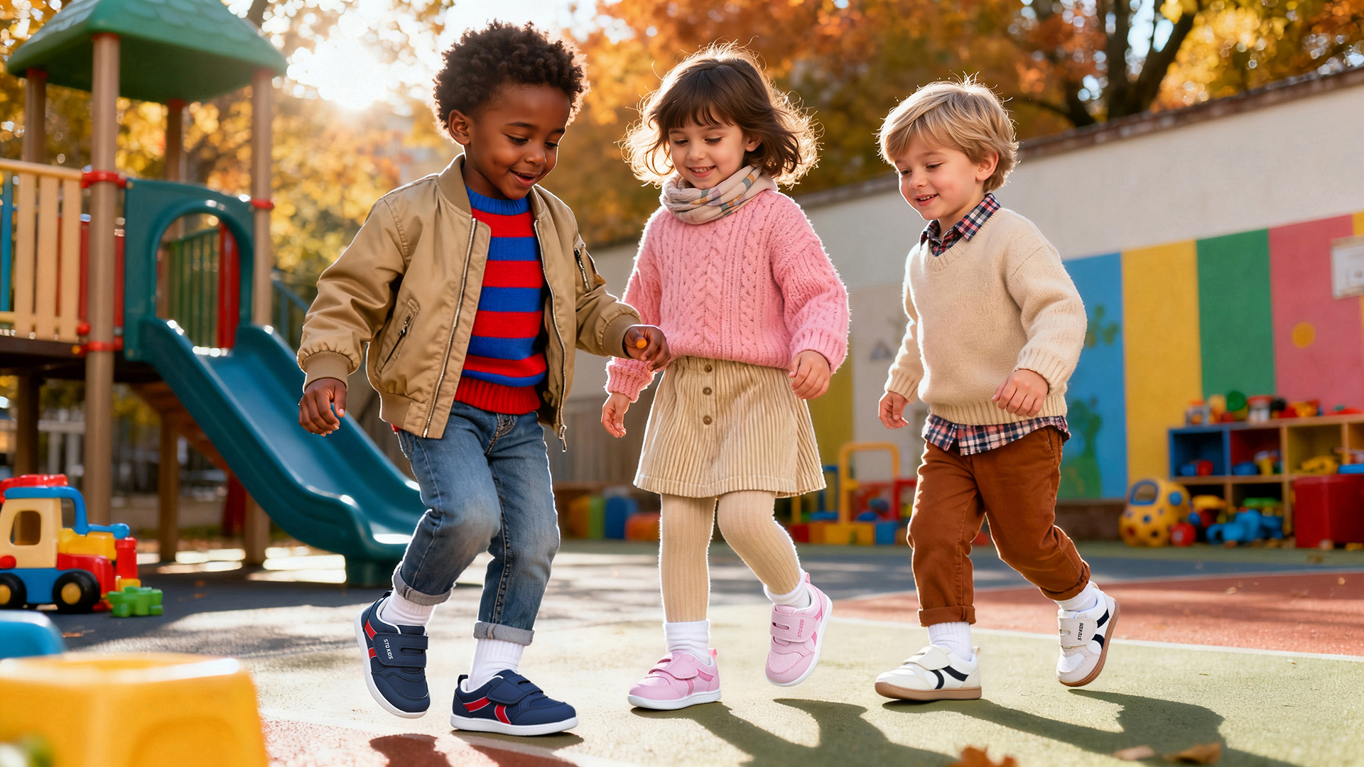 thumbnail video image 2 of Toddler Wide Toe Barefoot Shoes Sneakers Kids Tennis Shoes Preschool Non Slip Lightweight Comfortable First Walking Running Light Purple Toddler Size 6, 2 of 7