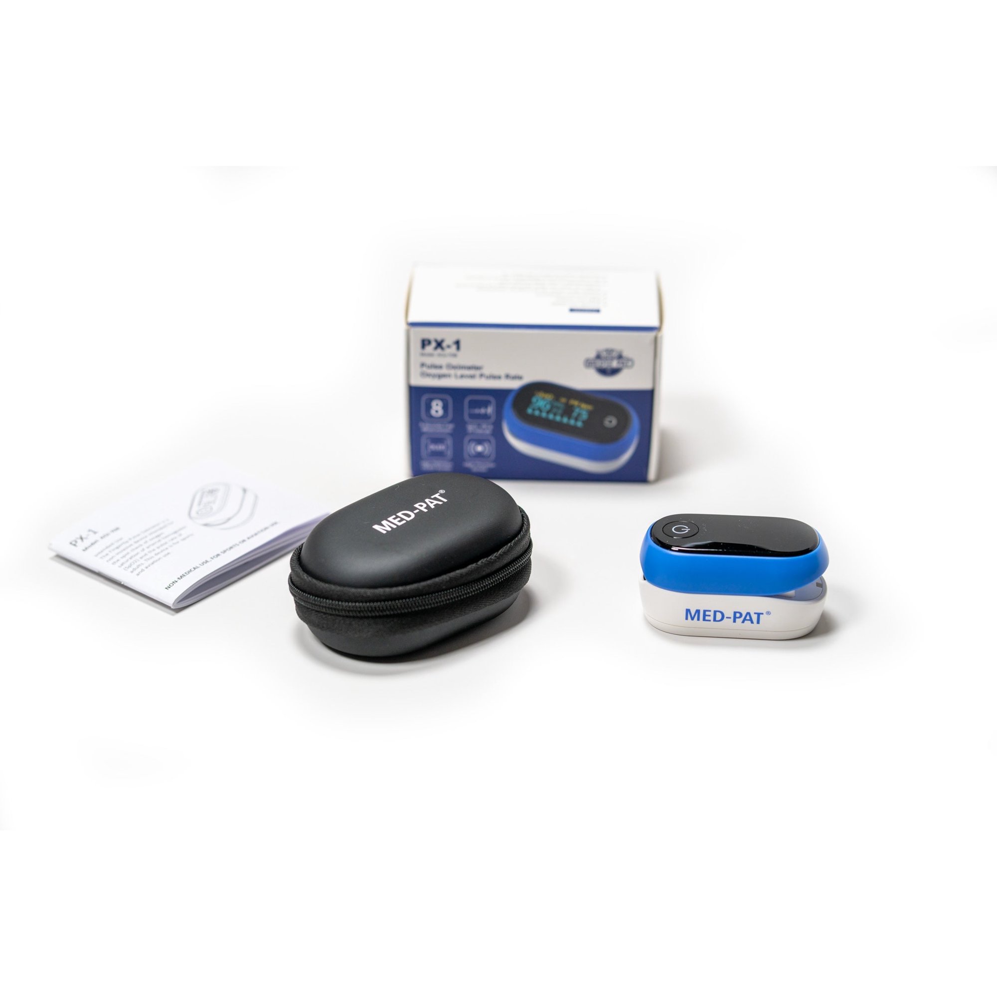 thumbnail video image 2 of Med-Pat Finger Pulse Oximeter with Plethysmograph, SpO2 Sensor & Portable LED Display – Accurate Oxygen Saturation Results, 2 of 9