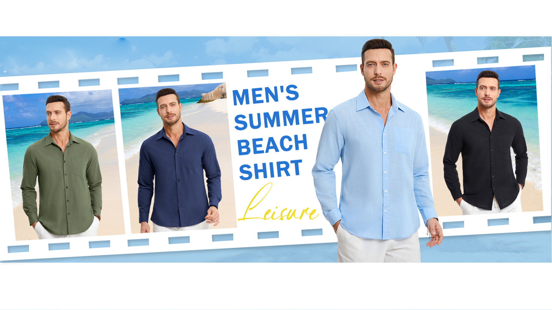 thumbnail video image 2 of Linen Shirts for Men Casual Button Down Long Sleeve Shirt Solid Beach Breathable Cotton Linen Shirts, 2 of 9