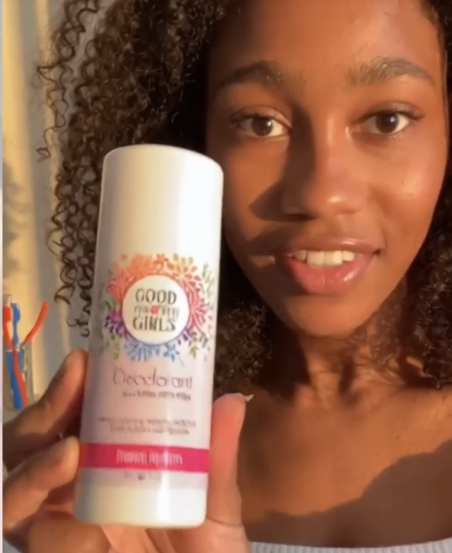 thumbnail video image 2 of Good For You Girls Natural Aluminum-Free Deodorant Roll On Baby Powder Scent 3 oz, 2 of 6