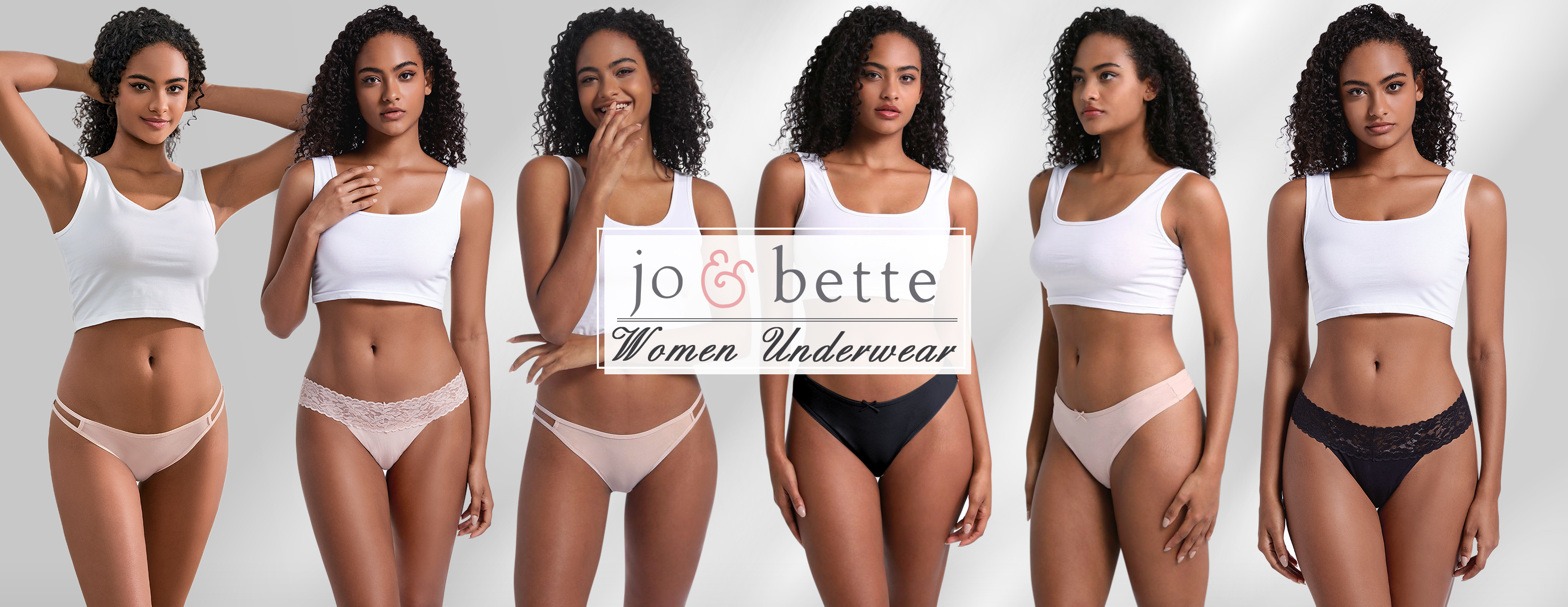 thumbnail video image 2 of Jo & Bette Womens Lace Cotton Thong Panties, 6 pack Pastels XL, 2 of 9