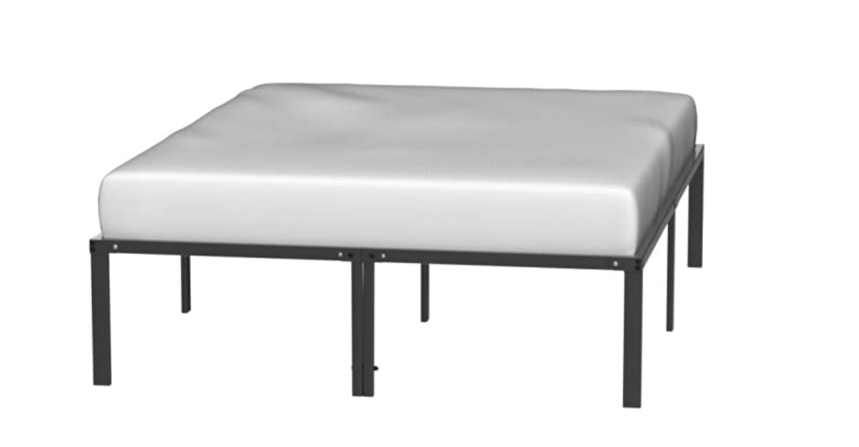 HAAGEEP Heavy Duty Steel Full Bed Frame, 18'' High, No Box