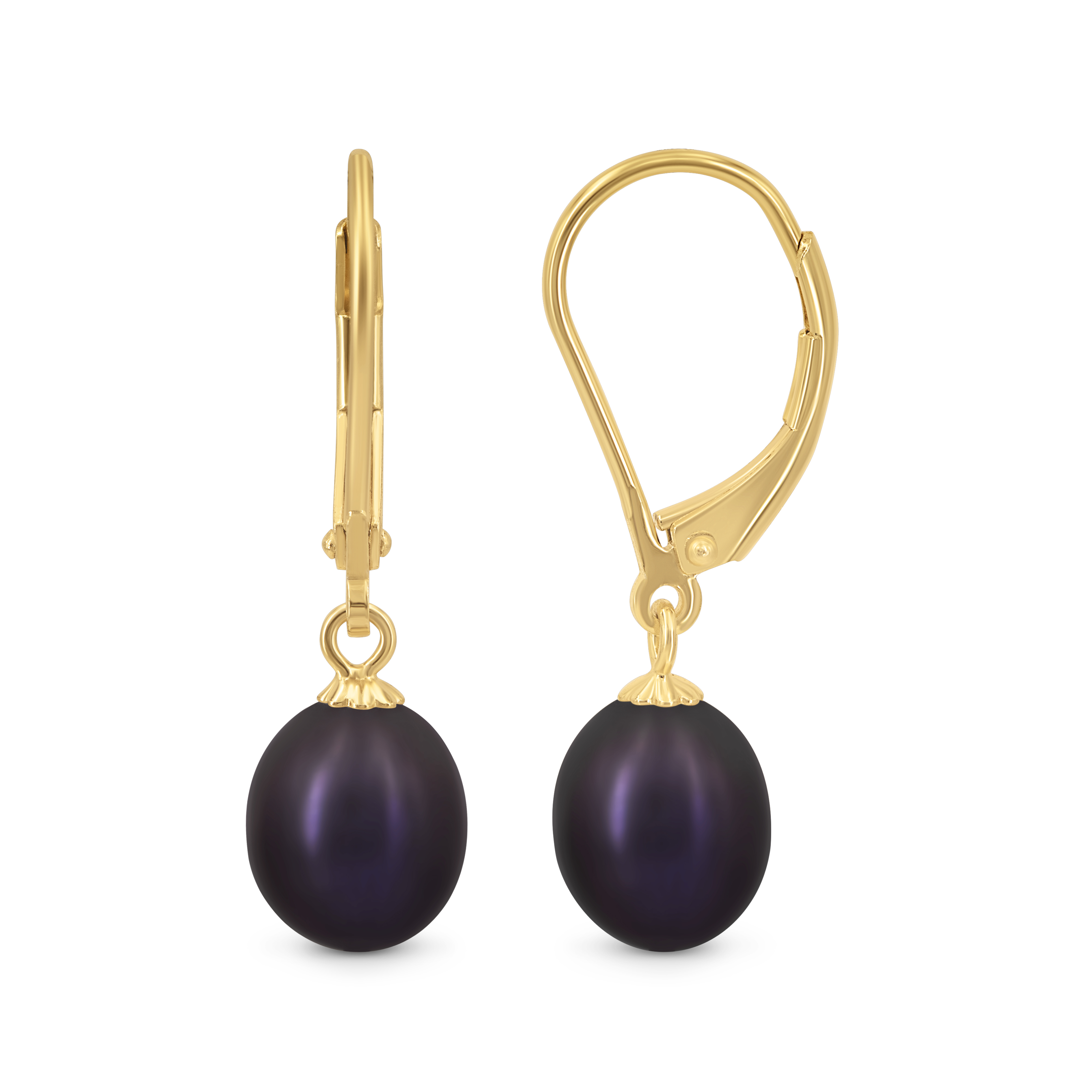 thumbnail video image 2 of Kezef 14K Gold Plated Sterling Silver Pearl Drop Earrings for Women – Peacock Cultured Pearl Leverback – Hypoallergenic June Birthstone Jewelry, 2 of 7