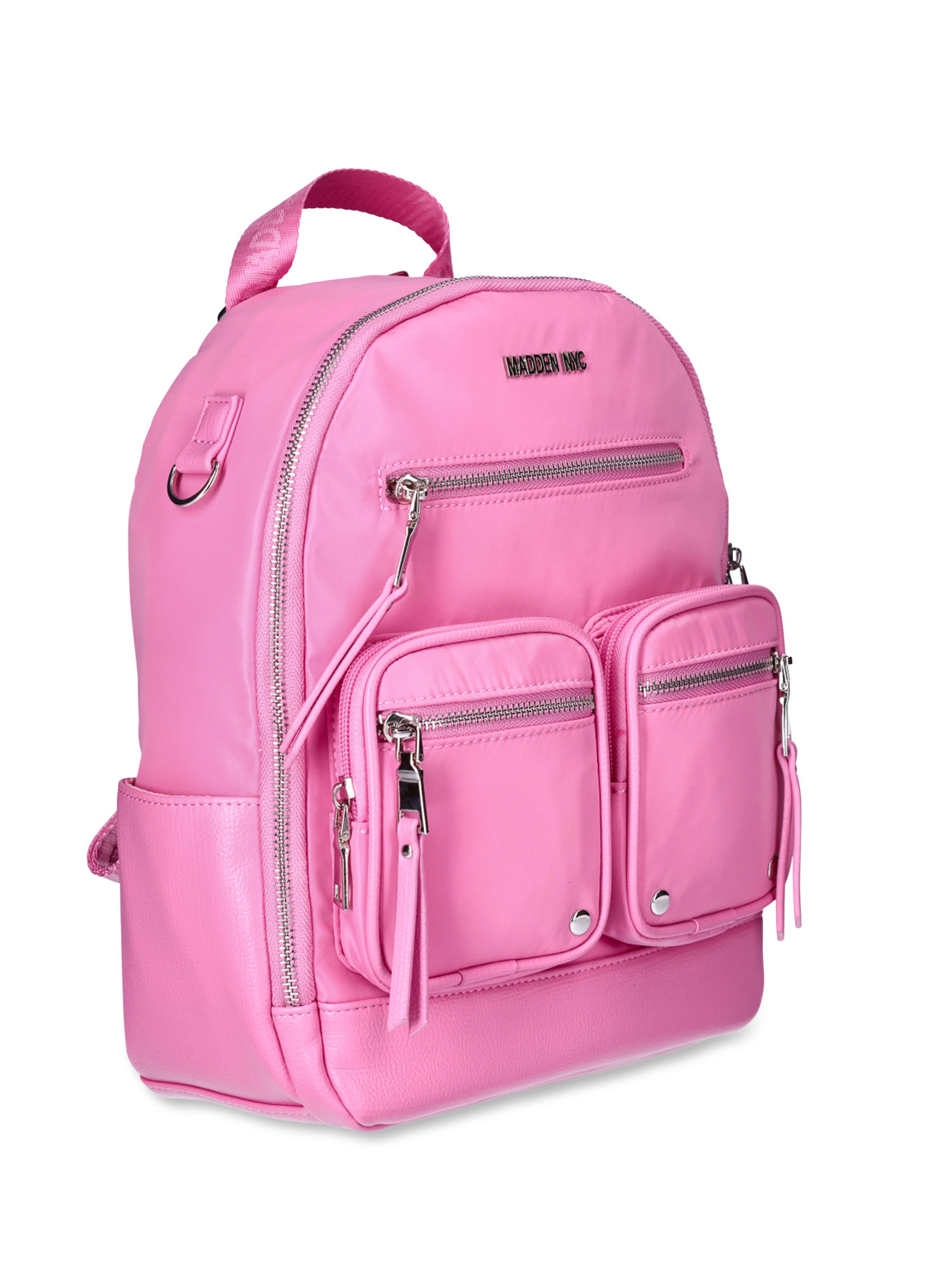 *New* Steve Madden (Madden Girl) Pink Backpack and Lunch Box Set Madden NYC Girls Modular Zipper Backpack Pink Smiley  main image 3