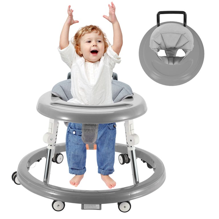 DaGiBayCn Baby Walker, Foldable, 5-Gear Adjustable Height, Anti