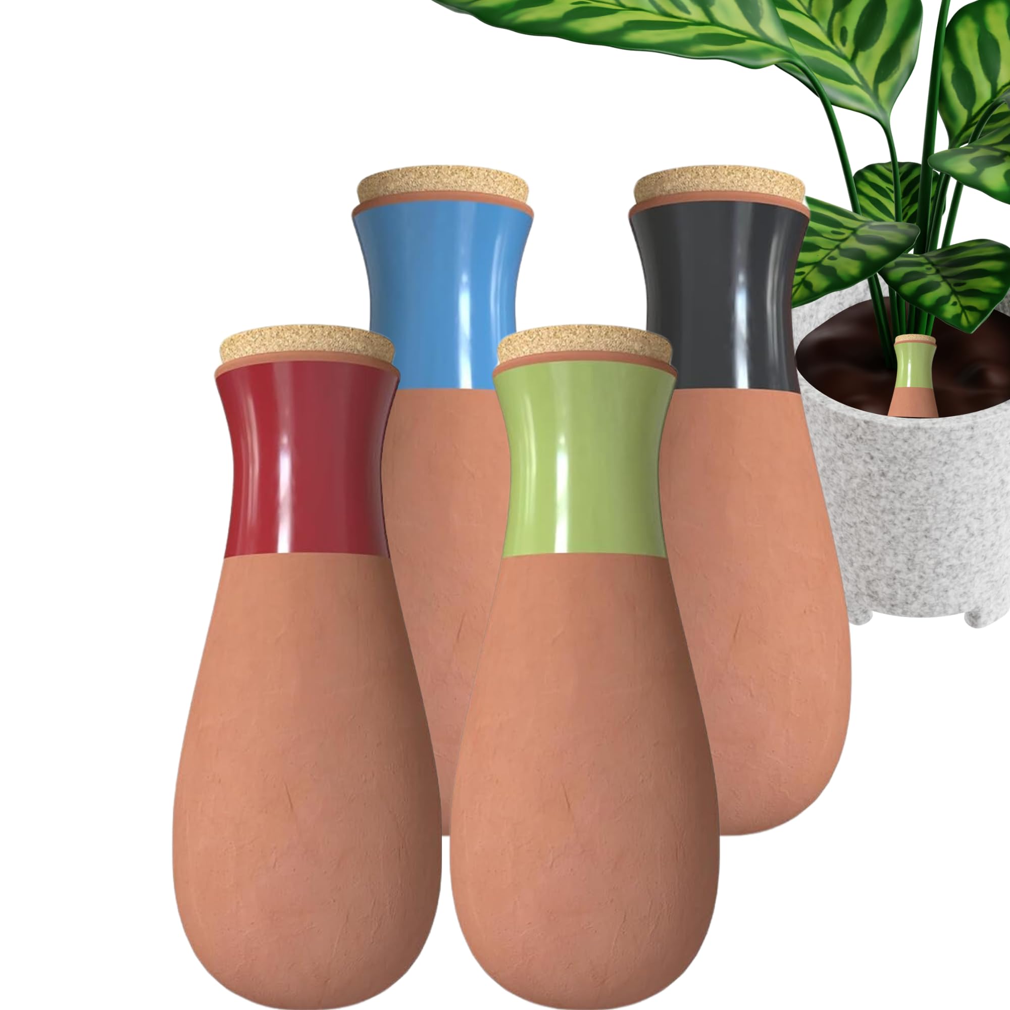 thumbnail video image 2 of SmartiCulture Ollas (Set of 4, 12oz) Terracotta Self-Watering Globes for Indoor & Outdoor Plants, 2 of 9