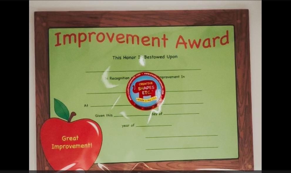 thumbnail video image 2 of SHAPES ETC. Recognition Certificate - Improvement Award, 2 of 12