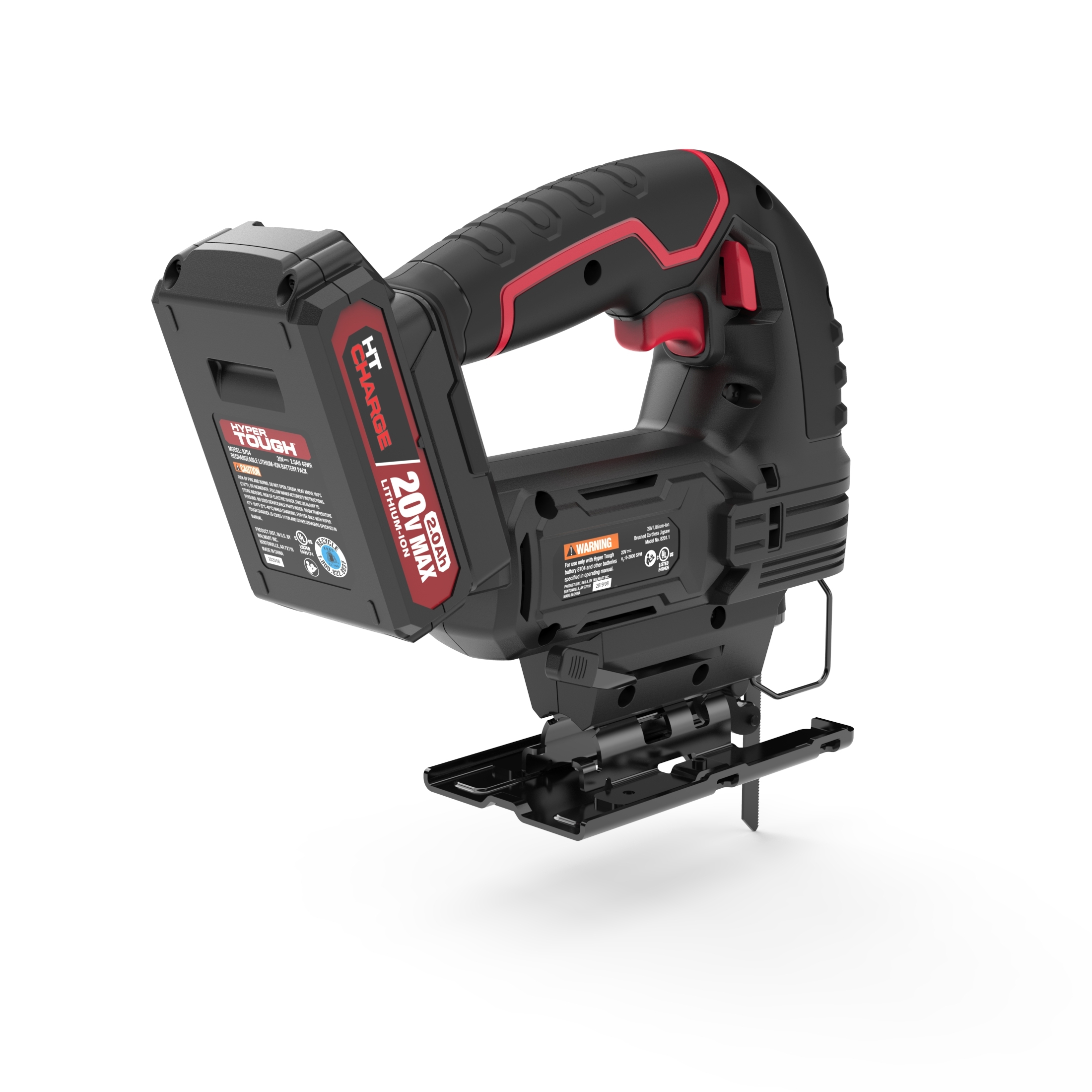 Hyper Tough 20V 2.0Ah Cordless Orbit Jig Saw, 8201.1 