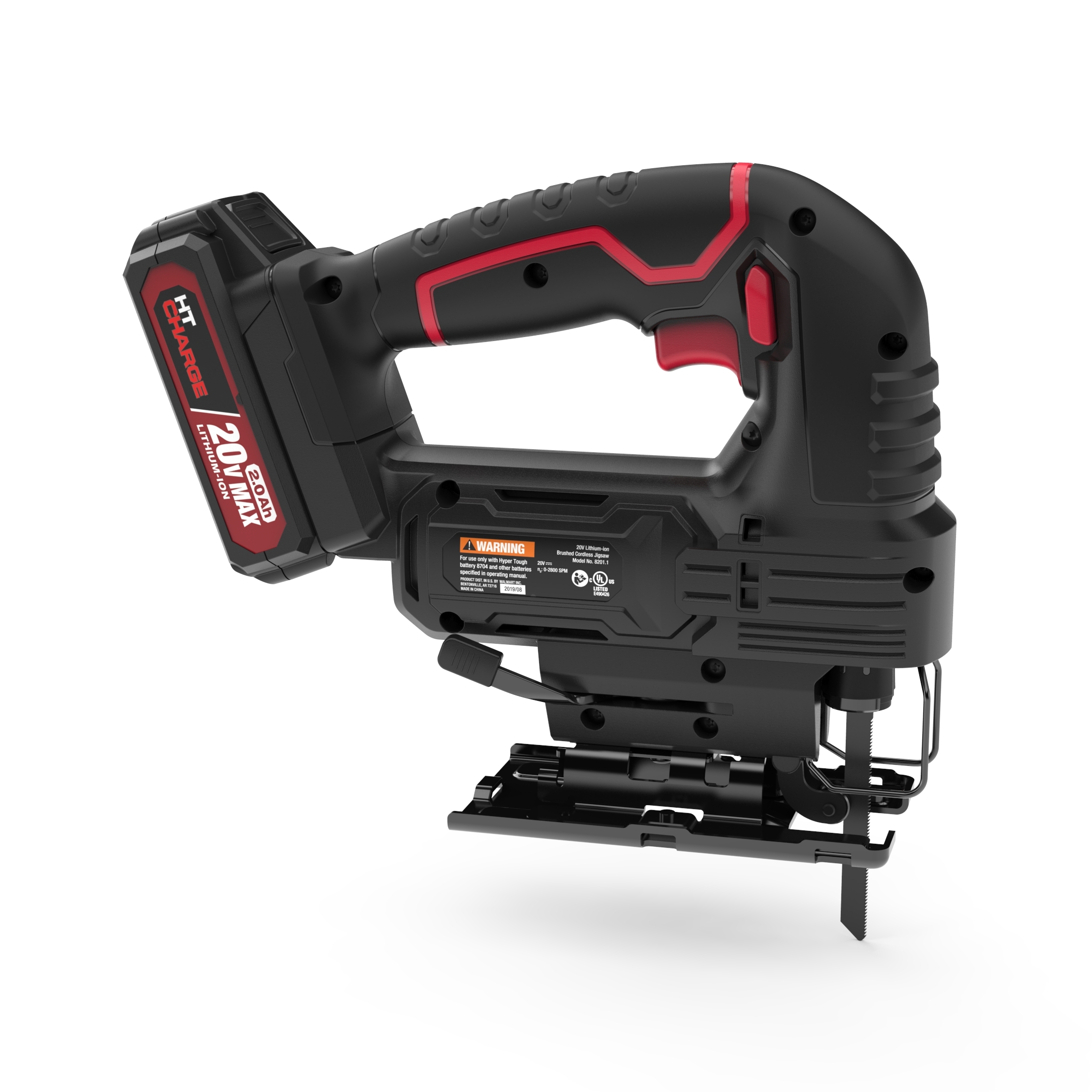 Hyper Tough 20V 2.0Ah Cordless Orbit Jig Saw 8201.1 Walmart