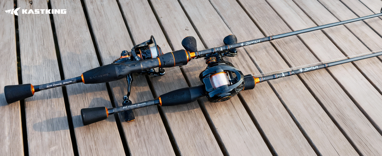 thumbnail video image 2 of KastKing Spin  Finesse Fishing Rod, Lightweight Casting & Spinning Rods, IM6 Graphite Blanks, Cast Lure Down to 1/64oz-Zephyr, 2 of 10
