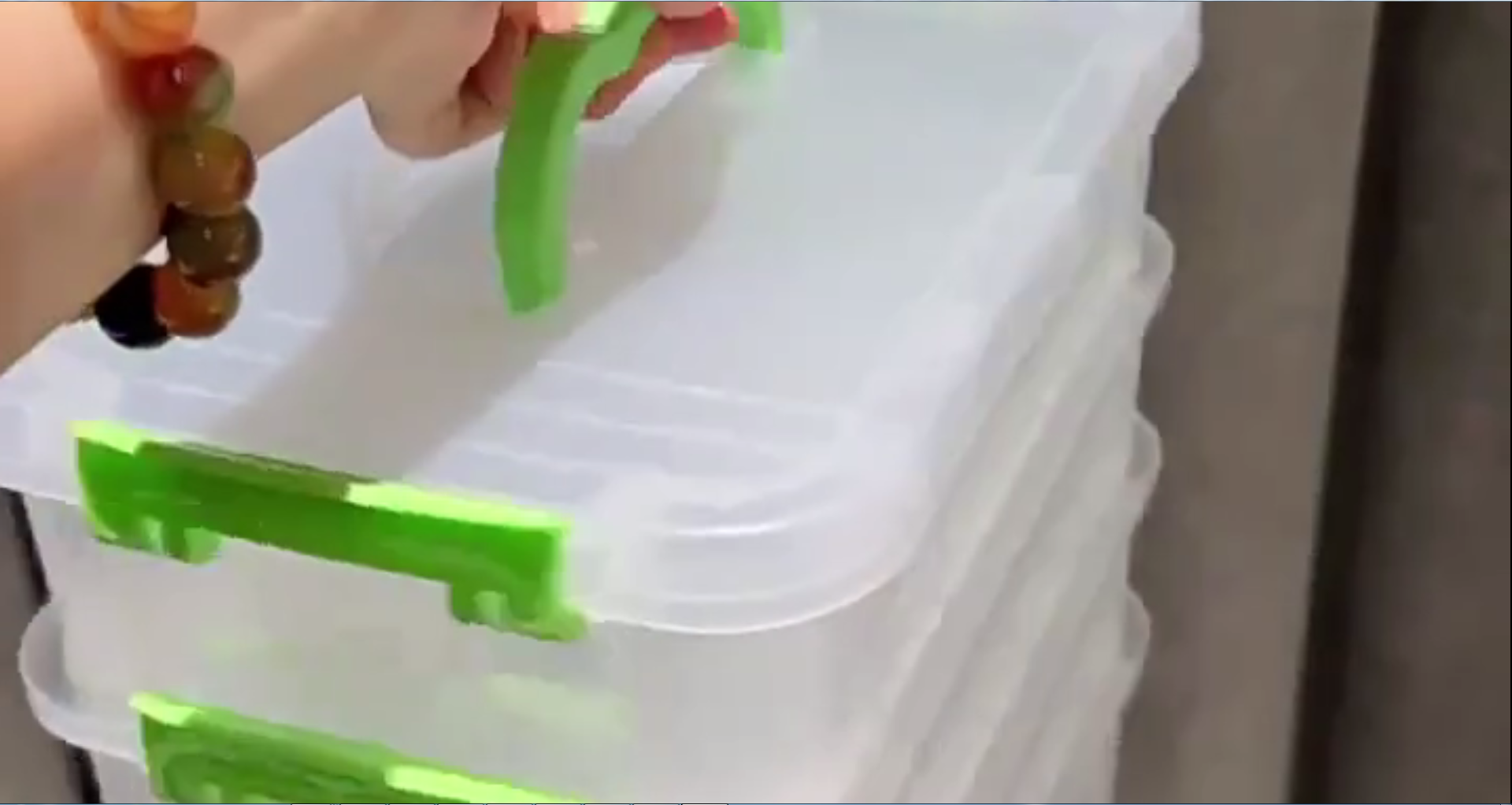 thumbnail video image 2 of 4-Tier Stackable Desktop Storage Box - Plastic Layered Organizer Plastic Layered Organizer Storage Bins for Home, Office & Desk Supplies, White, 2 of 8
