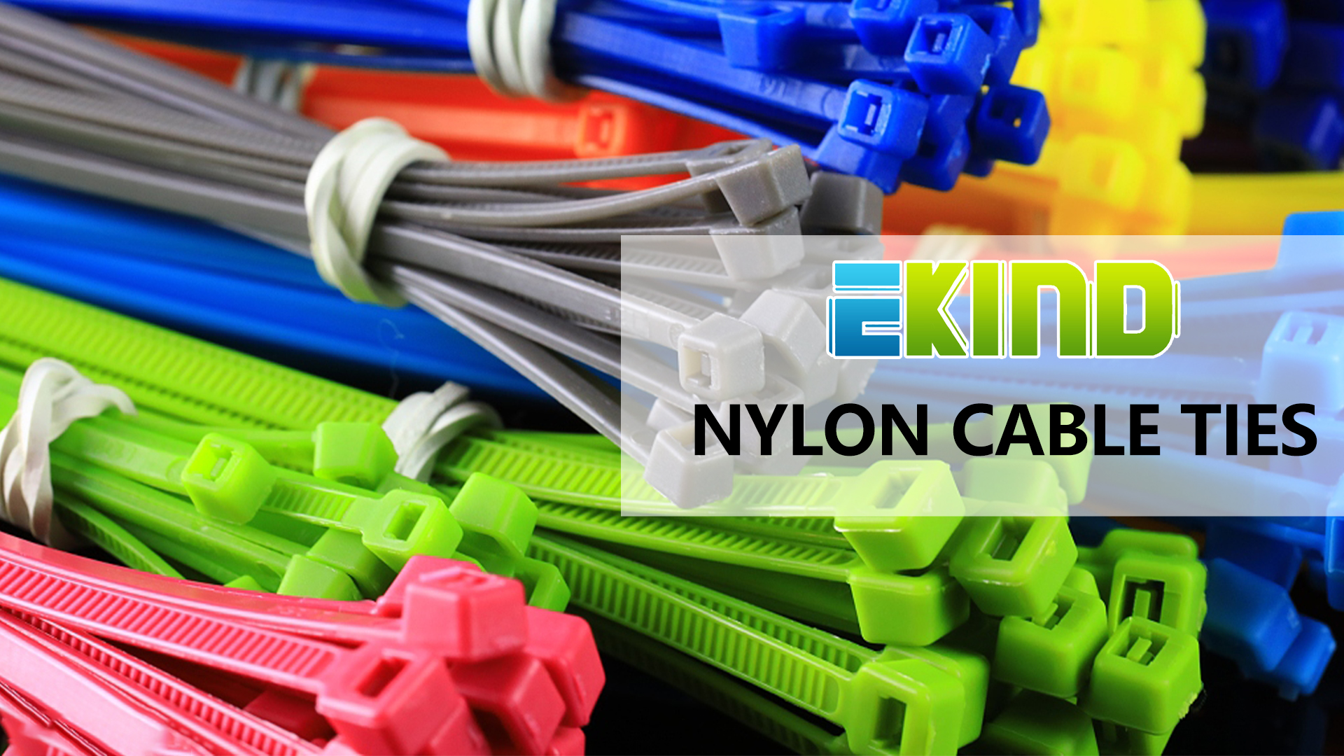 thumbnail video image 2 of EKIND Cable Zip Ties 8 Inch - 100 Pack Self Locking Nylon Wire Ties for Electric Cables, Home, Office, Garage, Indoor and Outdoor Use (Black), 2 of 7