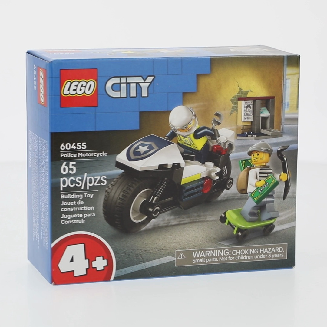 LEGO City Police Motorcycle Chase Building Toy for Kids - Pretend