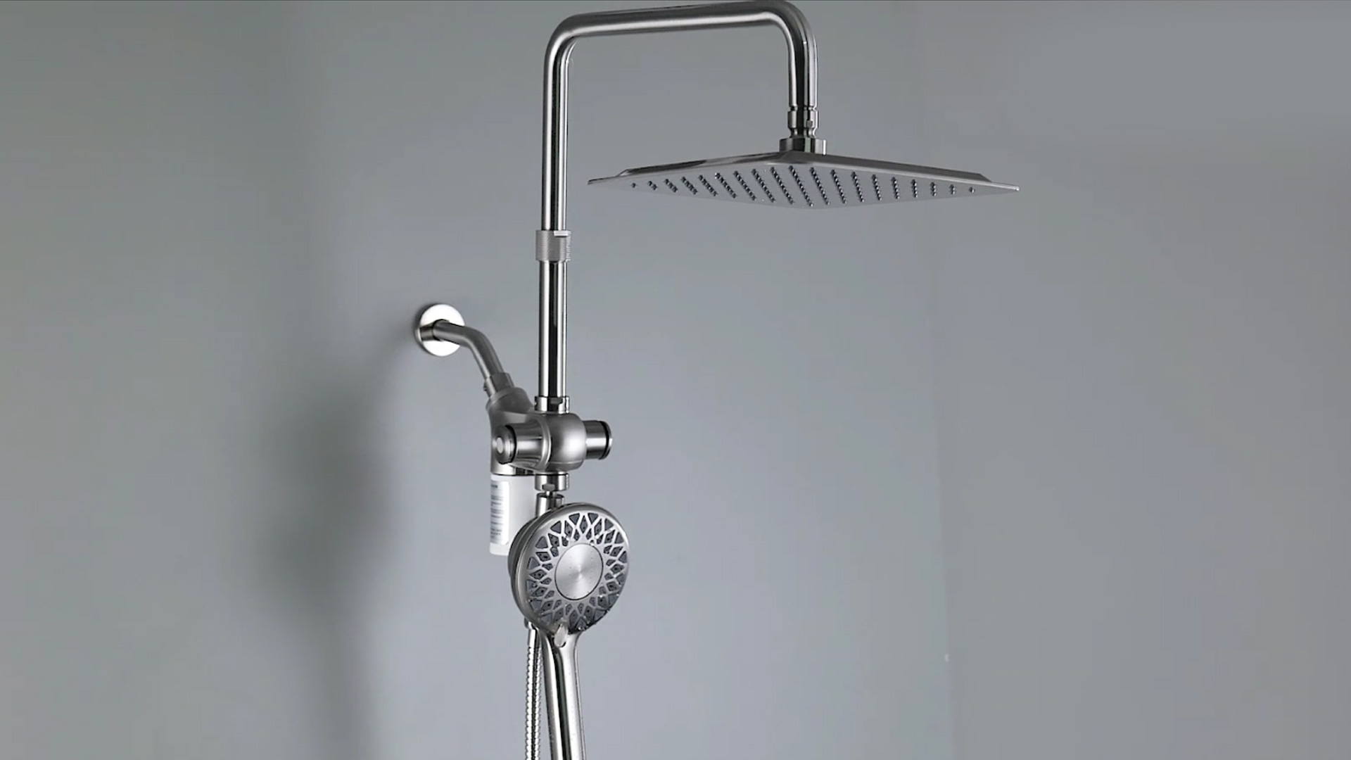 thumbnail video image 2 of KAIYING Dual Shower Heads with Handheld Spray Combo, Magnetic Filtered Showerhead,Shower Head with Filter for Hard Water, 79" Long Hose (Brushed Nickel), 2 of 9