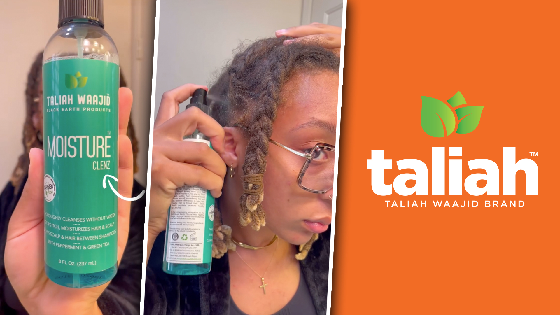 thumbnail video image 2 of Taliah Waajid Black Earth Products Moisture Clenz Scalp Treatment, 8 fl oz, 2 of 3