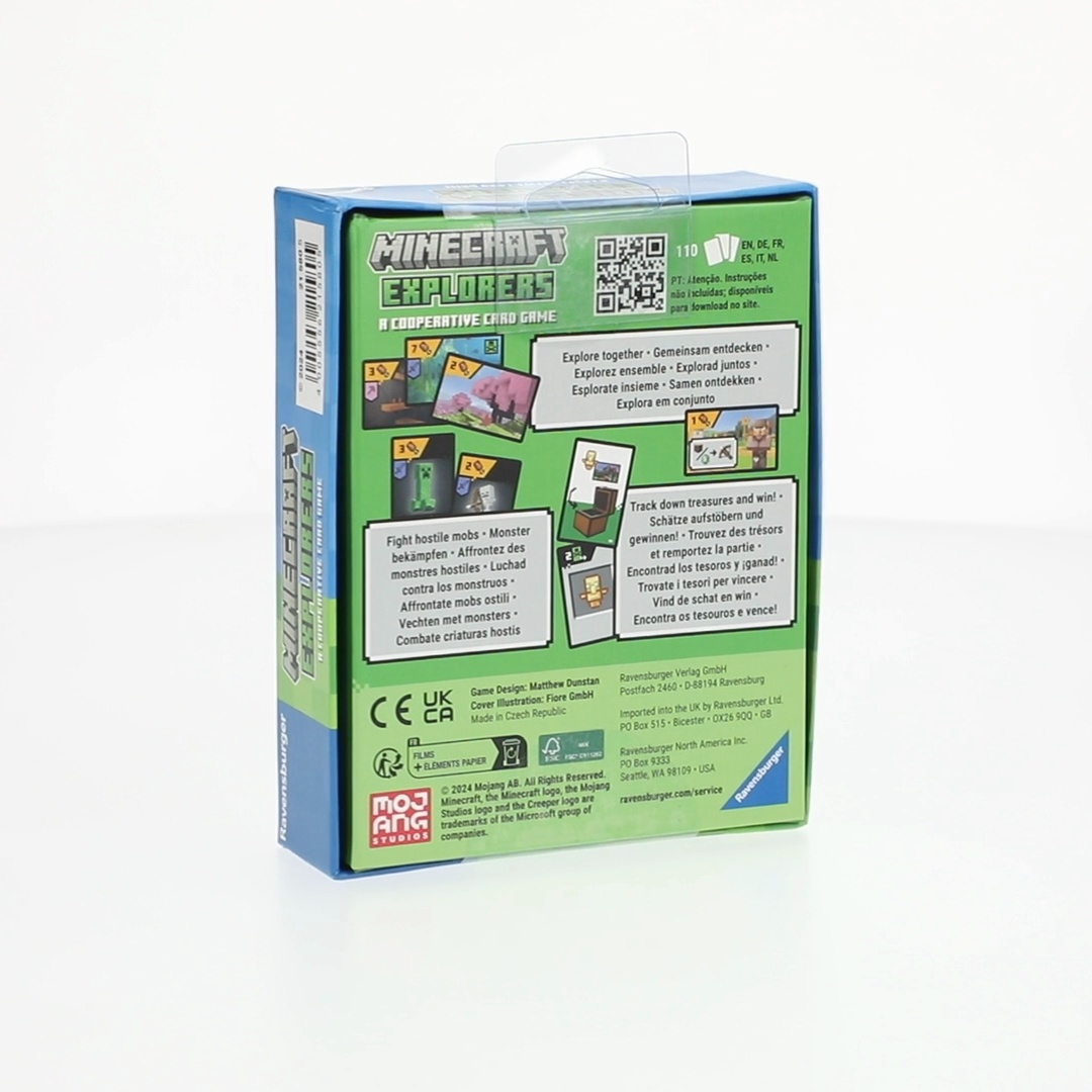 Ravensburger, Minecraft Explorers, Cooperative Card Game, Ages 8+