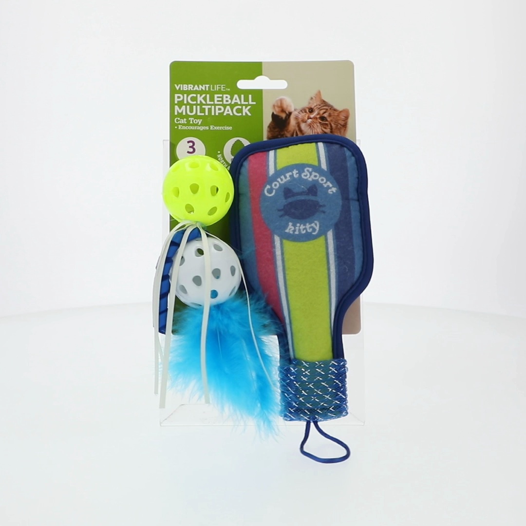 Vibrant Life Pickleball Cat Toys with Catnip, 3 Pack Vibrant Life Pickleball Cat Toys with Catnip, 3 Pack