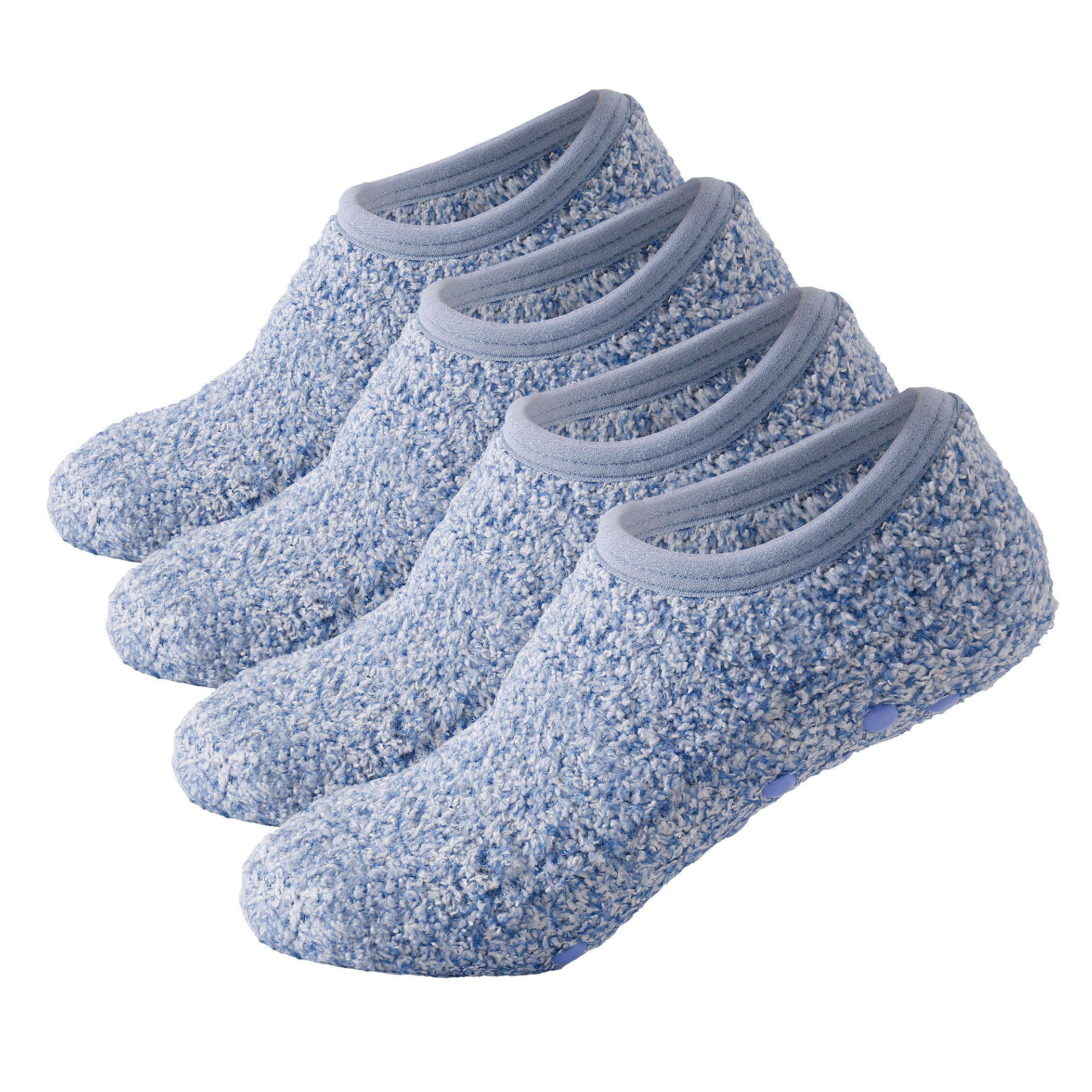 thumbnail video image 2 of SKOLA Cozy Winter Fuzzy Women Socks Grip Slippers Fluffy House Non Skid Microfiber Socks, 2 of 11