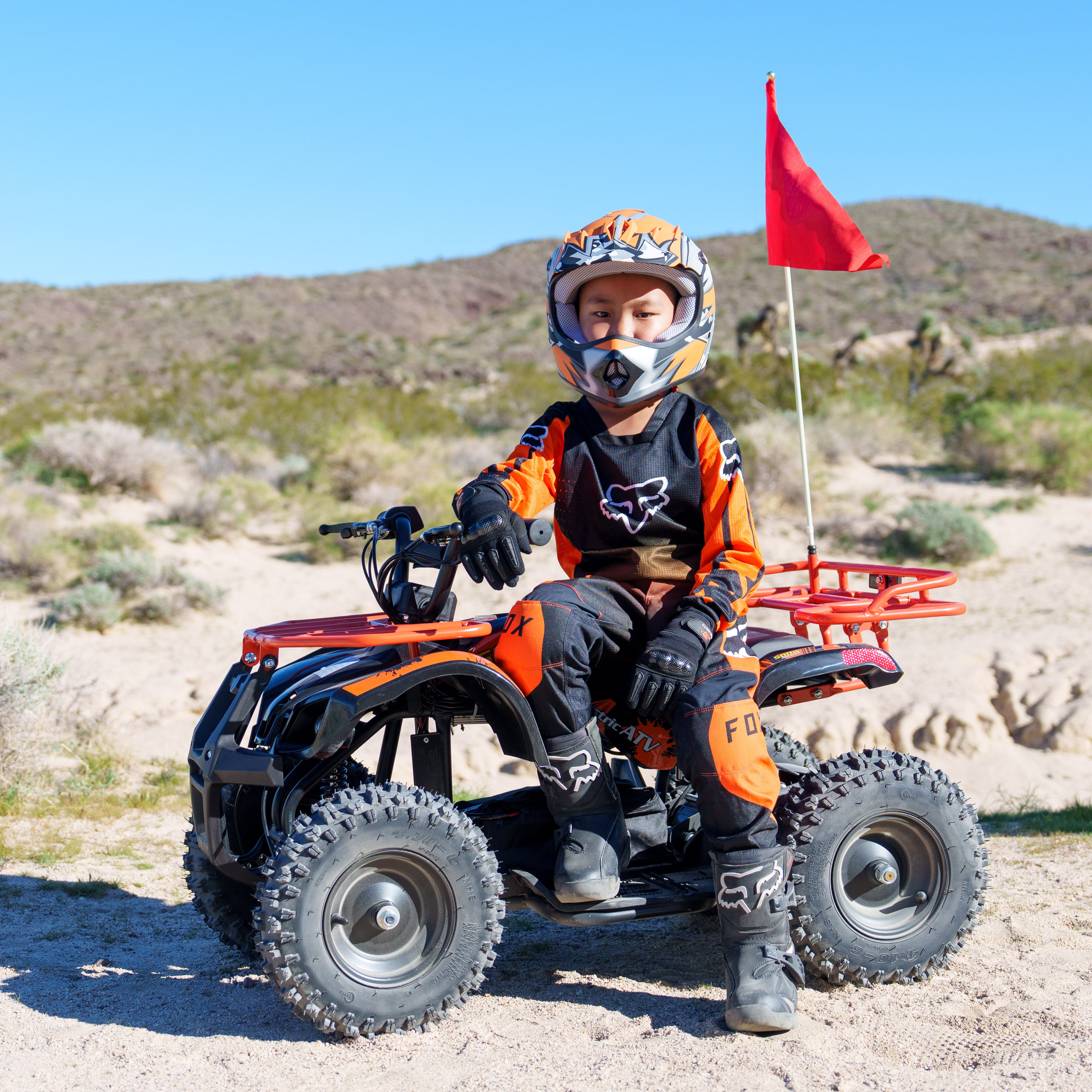thumbnail video image 2 of QEASET Electric atv Dirt Quad, 36V 500W Motor, 12-17mph Speed, Twist Grip Acceleration & Hand Operated Disc Brakes,Knobby Air Tires, Multiple Colors, Holiday Gifts, 2 of 8