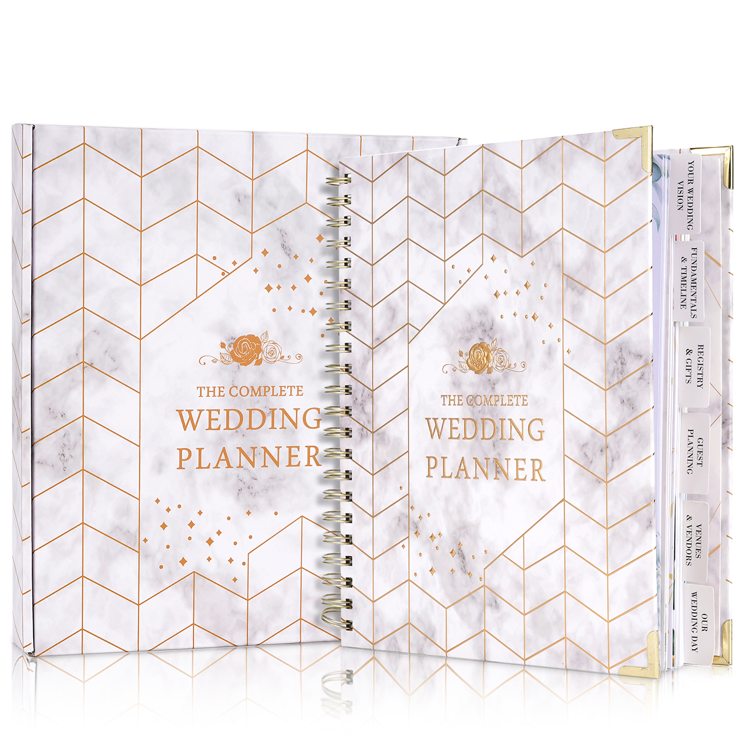 thumbnail video image 2 of TJT Wedding Planner 188 Page, Wedding Planning Book and Organizer for the Bride, Wedding Planning Book with Wedding Countdown Calendar, Engagement Gifts For Couples, 2 of 11